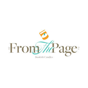 From the Page brand logo for fromthepagecandles.com