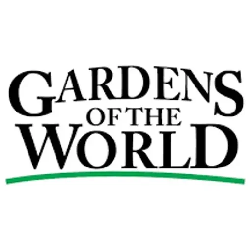 Gardens of the World brand logo for gardensoftheworld.com