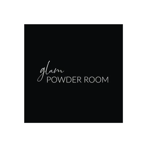 Glam Powder Room brand logo for glampowderroom.com