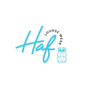Haf brand logo for hafloungewear.com