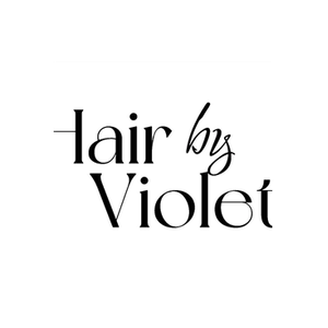 Hair by Violet brand logo for hairbyviolet.com