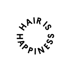 Hair is Happiness brand logo for hairishappiness.com