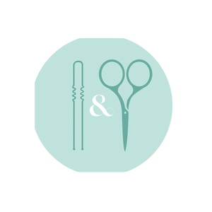 Hairpins and Scissors brand logo for hairpinsandscissors.com