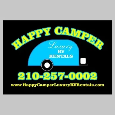 Happy Camper brand logo for happycamperluxuryrvrentals.com