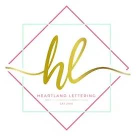 Heartland Lettering brand logo for heartlandlettering.com