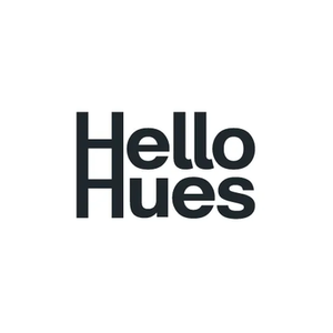 Hello Hues brand logo for hellohues.com