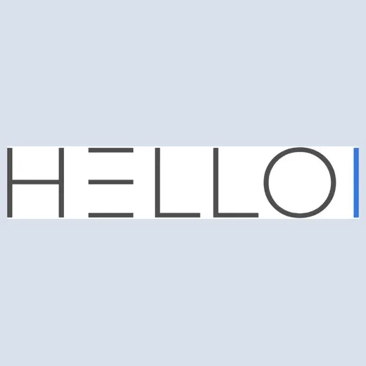Hello I brand logo for helloi.ai
