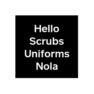 Hello Scrubs brand logo for helloscrubsnola.com