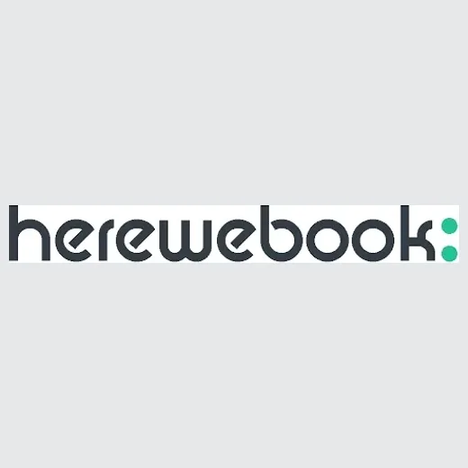 Here We Book brand logo for herewebook.com