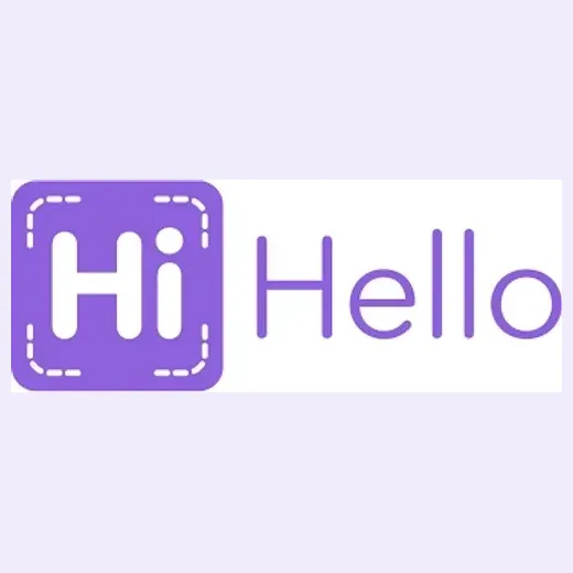 HiHello brand logo for hihello.com