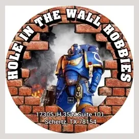 Hole in the Wall Hobbies brand logo for holeinthewallhobbies.com
