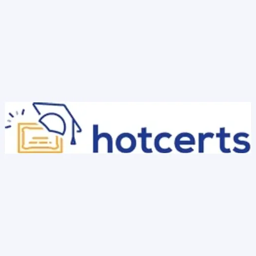 Hot Certs brand logo for hotcerts.com