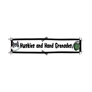 huskiesandhandgrenades brand logo for huskiesandhandgrenades.net