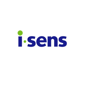 i-SENS brand logo for i-sens.com