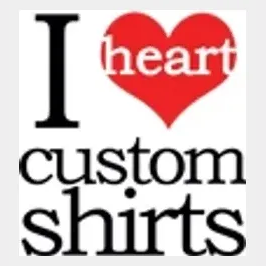iHeart Custom Shirts brand logo for iheartcustomshirts.com