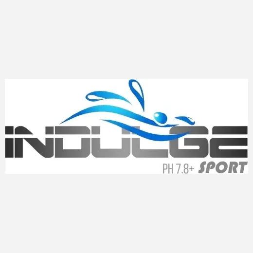 Indulge Alkaline Water brand logo for indulgealkalinewater.com