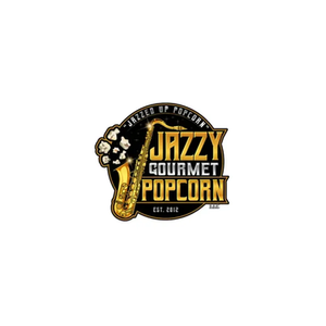 Jazzy Gourmet Popcorn brand logo for jazzygourmetpopcorn.com