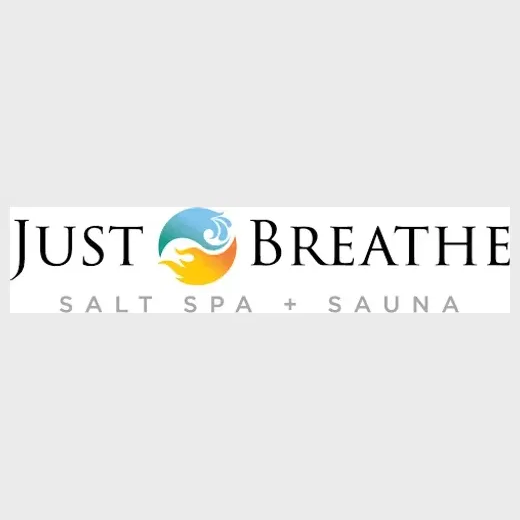 Just Breathe Salt Spa brand logo for justbreatherockwall.com
