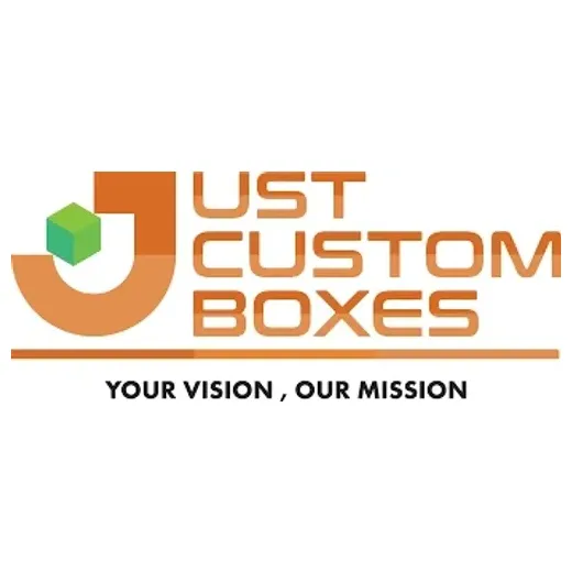 Just Custom Boxes brand logo for justcustomboxes.com
