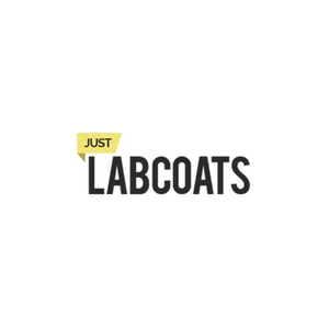 Just Lab Coats brand logo for justlabcoats.com