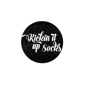 kickinitupsocks brand logo for kickinitupsocks.com