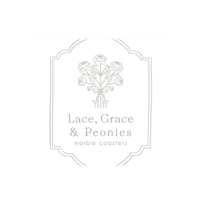 Lace, Grace & Peonies brand logo for lacegraceandpeonies.com