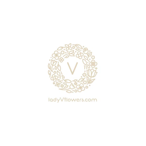 ladyvflowers brand logo for ladyvflowers.com