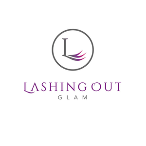 Lashing Out brand logo for lashingoutglam.com