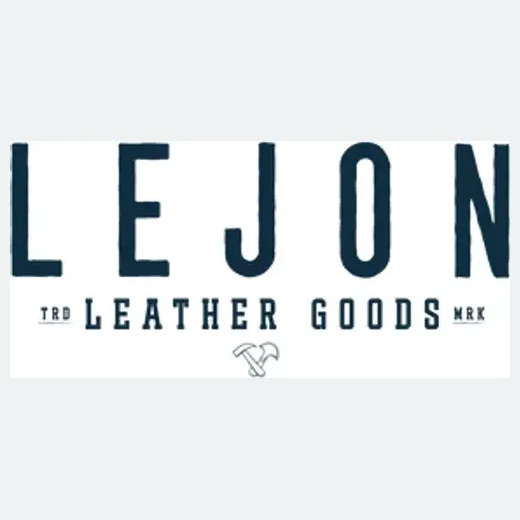 lejonleathergoods brand logo for lejonleathergoods.com