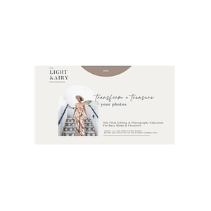 Light & Airy brand logo for lightandairyphotog.com