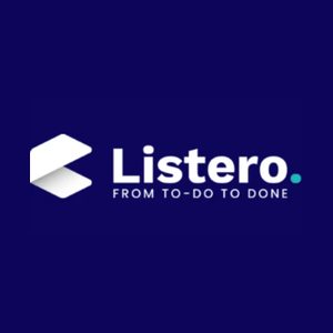 listero brand logo for listero.app