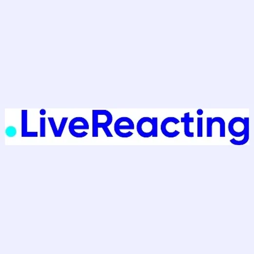 LiveReacting brand logo for livereacting.com