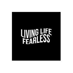 Living Life Fearless brand logo for livinglifefearless.co