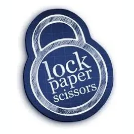 Lock Paper Scissors brand logo for lockpaperscissors.co