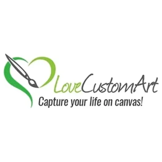 lovecustomart brand logo for lovecustomart.com