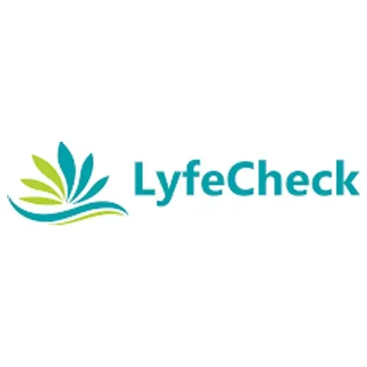 lyfecheck brand logo for lyfecheck.com