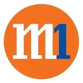 m1 brand logo for m1.com.sg