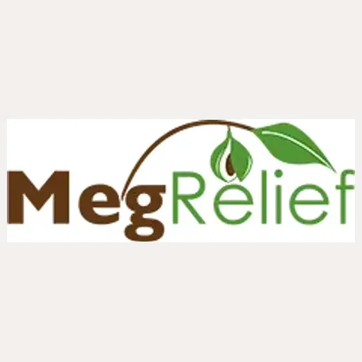 megrelief brand logo for megrelief.com
