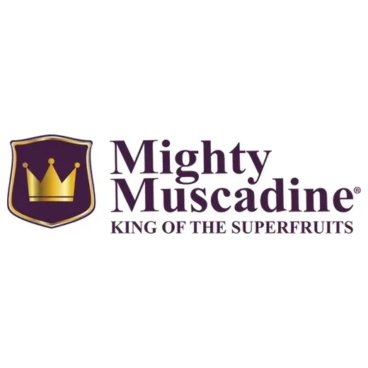 mightymuscadine brand logo for mightymuscadine.com