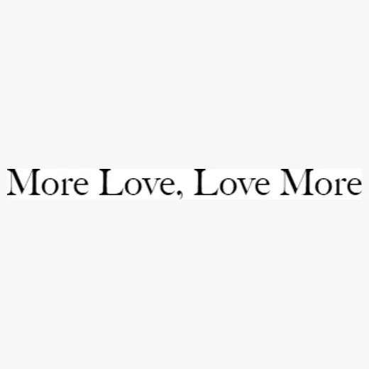 morelovelovemore brand logo for morelovelovemore.com