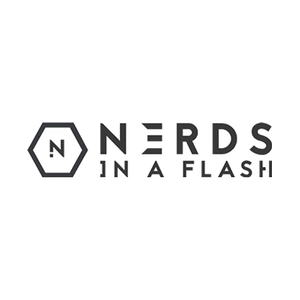 nerdsinaflash brand logo for nerdsinaflash.com