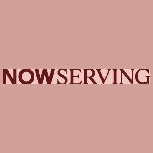 nowservingla brand logo for nowservingla.com