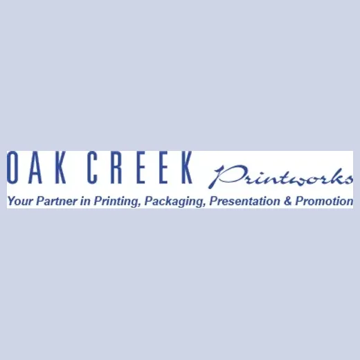 oakcreekprintworks brand logo for oakcreekprintworks.com