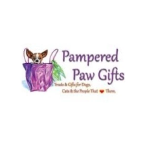pamperedpawgifts brand logo for pamperedpawgifts.com