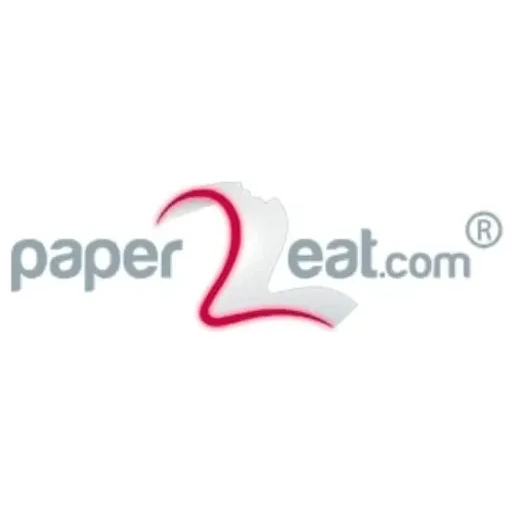 paper2eat brand logo for paper2eat.com