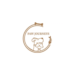 pawjourneys brand logo for pawjourneys.com