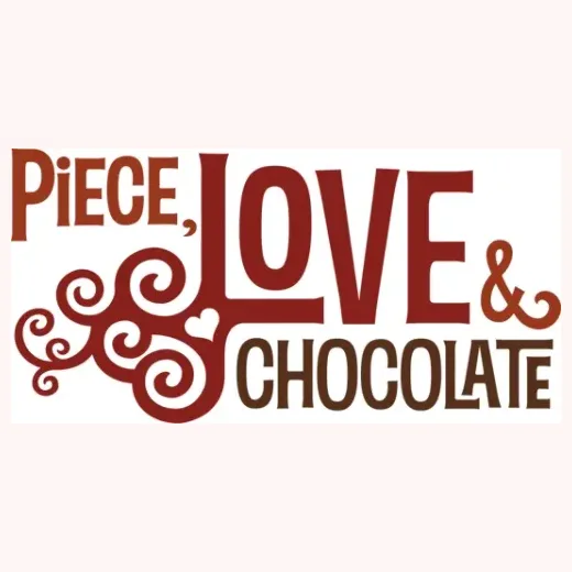 pieceloveandchocolate brand logo for pieceloveandchocolate.com