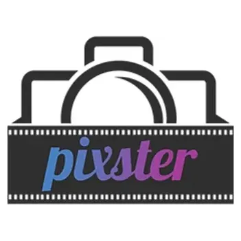 pixsterphotobooth brand logo for pixsterphotobooth.com