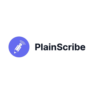 plainscribe brand logo for plainscribe.com