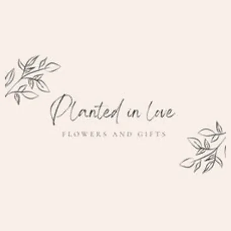 plantedinloveflowers brand logo for plantedinloveflowers.com